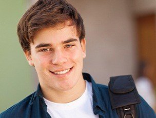 Young man smiling